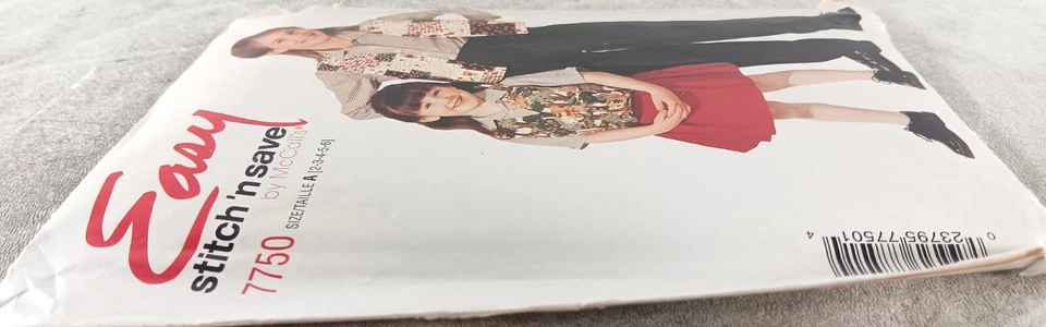 Easy Stitch n Save 7750 McCall's Vest Shirt Pants Skirt Childrens Size 2-14 - Image 2 of 3