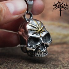 Accesorio o llavero percha campana motociclista cabeza calavera suerte Gremlin
