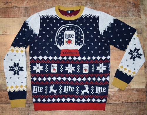 Miller Lite Beer Ugly Christmas Sweater 