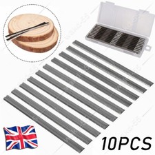 UK 10Pcs 82mm Reversible Electric Planer Blades Box HSS For MAKITA BOSCH HITACHI