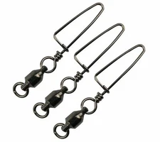 Black Nickle BB Swivel w/ Coastlock Snap: 45lb-440lb #2 #3 #4 #5 #6 - 25/50 pack