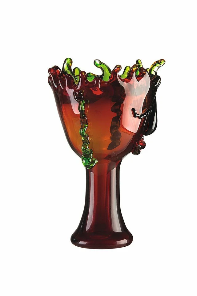 39851 GlasArt Design Schale Visual rot/grün/schwarz mundgeblasen & durchgefärbt - Bild 3 von 4