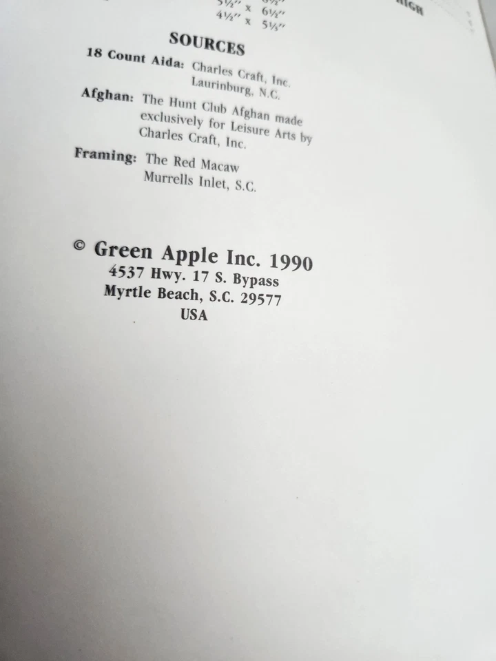 Green Apple French Country Herbs Cross Stitch Pattern Vintage 1990 - Image 2 of 2