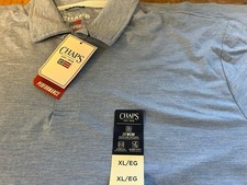 Chaps Everyday Performance Polo Shirt Men's Size M Medium Blue Moisture Wick