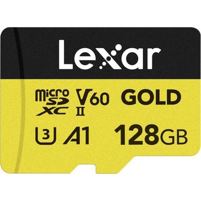 Lexar 128GB GOLD UHS-II Microsdxc V60 U3 A1 UHS-II