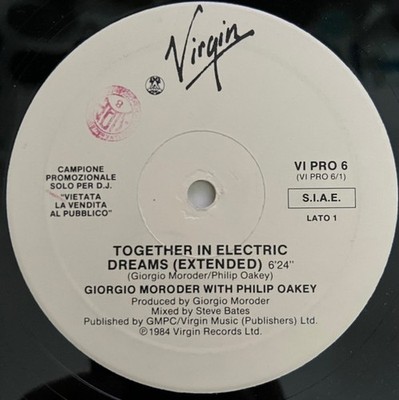 Giorgio Moroder mit Philip Oakey / Laín - zusammen in elektrisch (seltene 12'' Promo)