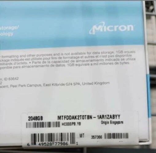 MICRON 1100 2 TB 2.5" SATA 6Gb/s 3D NAND SSD MTFDDAK2T0TBN | FedEx 2nd Day Air - Image 4 of 4