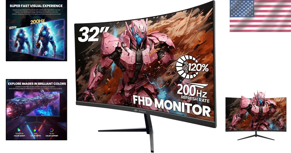 Immersive 32-Inch Curved Gaming Display - 165Hz, 120% sRGB, Matte Surface - Image 2 of 4