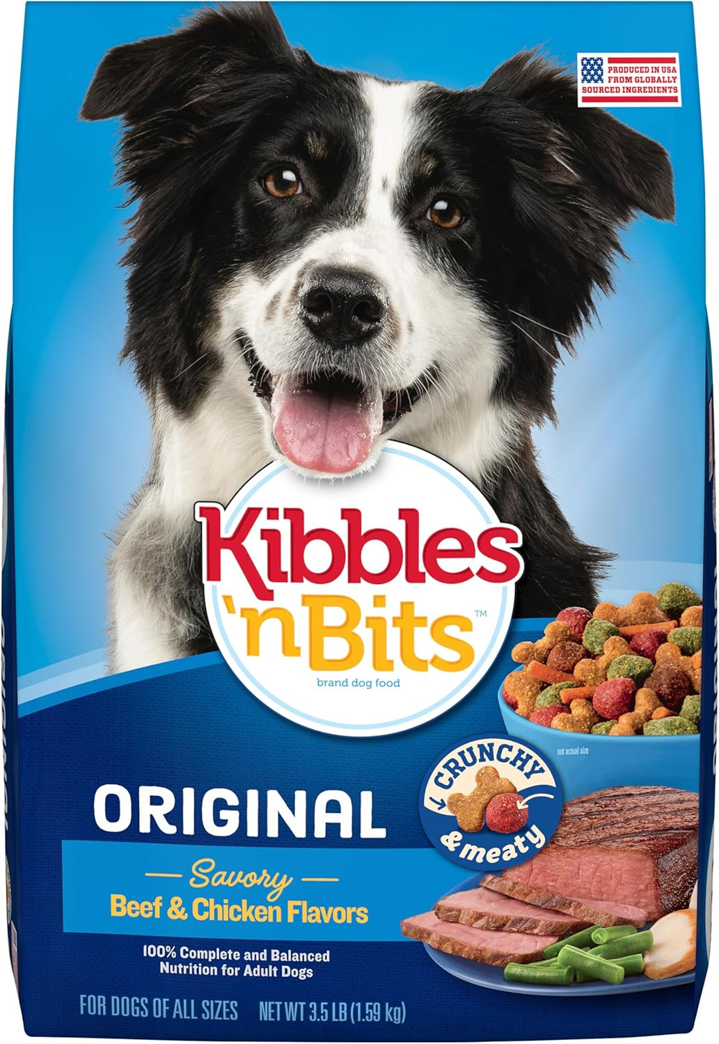 Kibbles 'N Bits Original Dry Dog Food, Savory Beef & Chicken