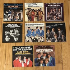 Lot of 8 Paul Revere & the Raiders 45 RPM records with Picture Sleeves! VG+/EX!