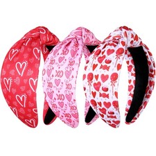 Valentine's Day Headband Holiday Accessories for Women Printed XOXO LOVE Hear...