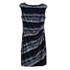 Lauren Ralph Lauren Polka Dot Dress Womens Size 6 Ruched Work Feminine Party