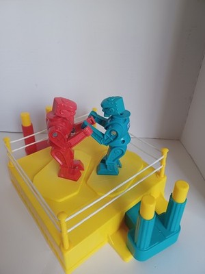 Rock Em Sock Em Robots Game - Blue Bomber Vs. Red Rocker - Arena - Complete Set