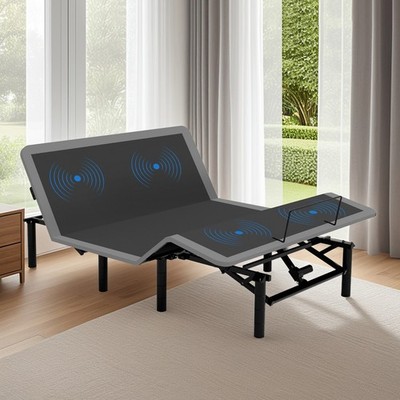 Massage Queen Adjustable Bed Frame - Wireless Remote, Dual USB-A/C, LED Light