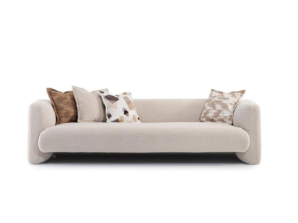 Elegantes Beiges Stoffsofa FüR Wohnzimmer Und Flur-image
