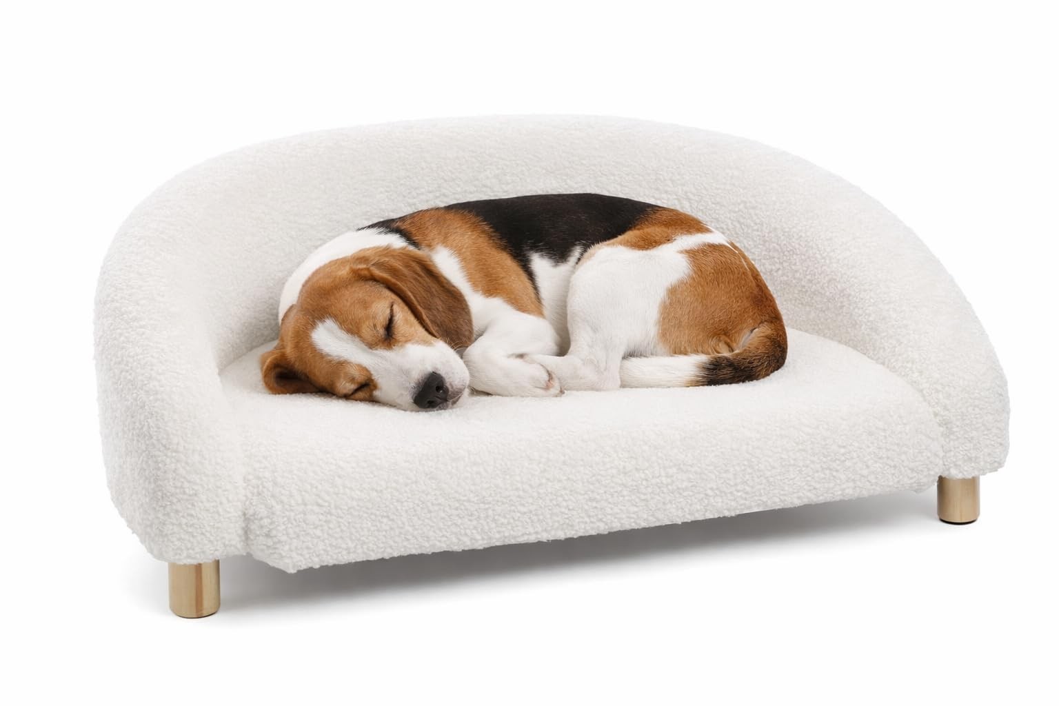Canape chien Dorado demi-ronde antidérapant pour des siestes paisibles dans le salon