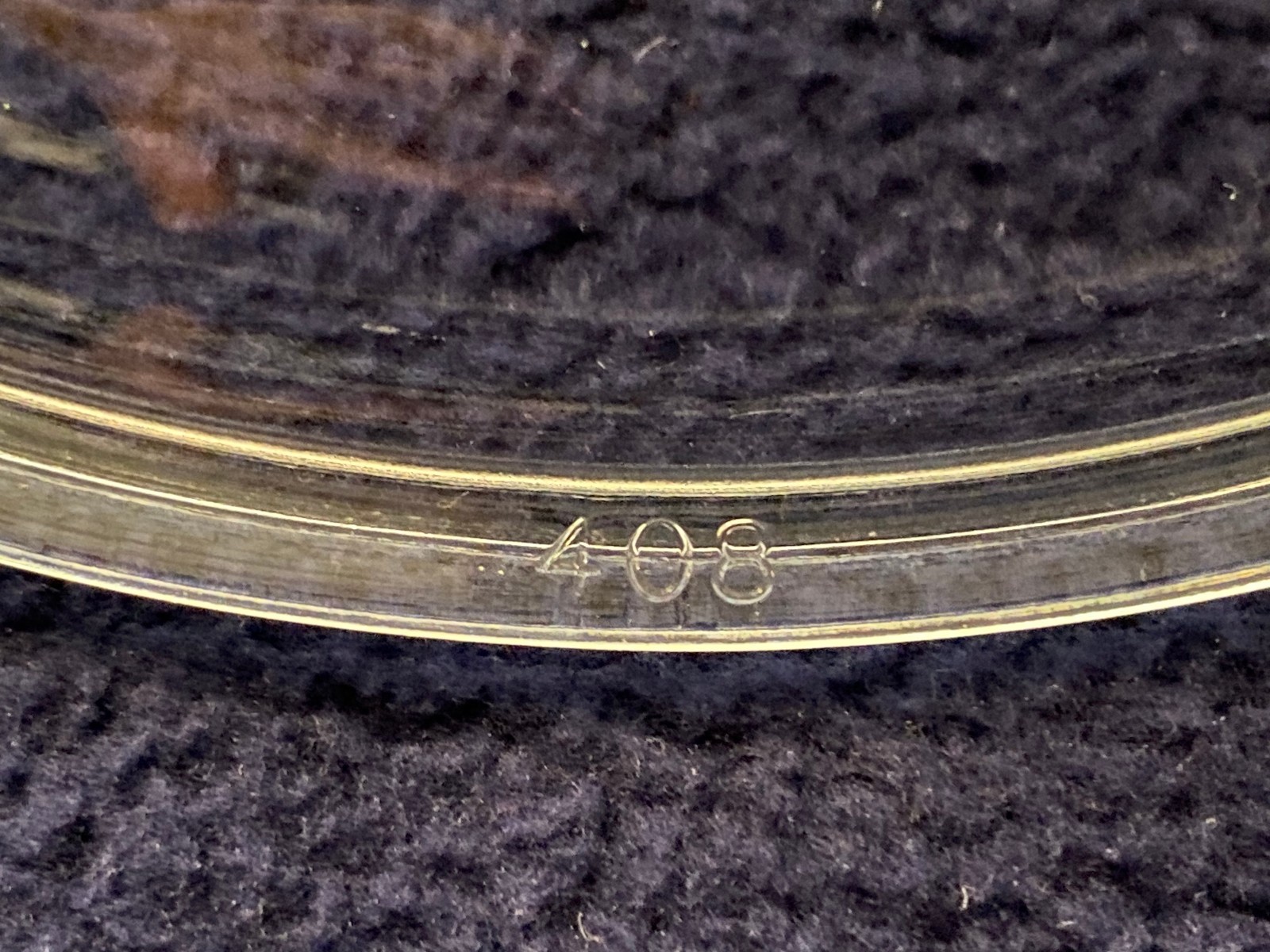 PYREX 408 ROUND DOME GLASS LID 8.75" DIA. OUTSID 8-3/8" INSIDE RIM CROCK POT LID