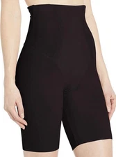 NWT Maidenform Flexees Shapewear BLACK High Waist Thigh Slimmer 3XL COMPRESSION