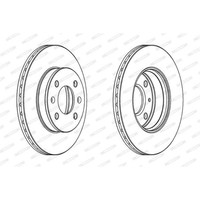 Ferodo 2X Bremsscheibe Vorne Ø241 Mm BelüFtet Beschichtet FüR Hyundai Getz TB