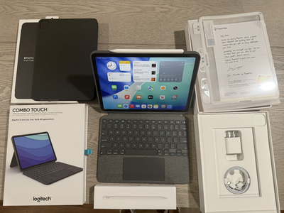 iPad本体 iPad Pro M2 256GB WiFi model+pencil Apple iPad Pro 11in 4th Gen M2, 256GB, w/ logitech combo touch