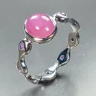 Unique ring Ruby Ring 925 Sterling Silver Size 7.5 /R472435