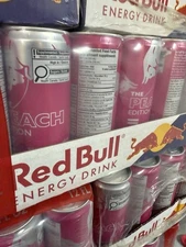 12 Pack Red Bull Edition Energy Drink White Peach 12oz  In Hand Fast Ship 07/26