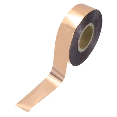 Rouleau papier métallisé PET transfert thermique 0,8"x394ft bronze clair - Photo 1/4