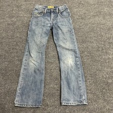 Wrangler Jeans Boys Size 9 Slim Blue 20X Western Denim Medium Wash Straight Leg