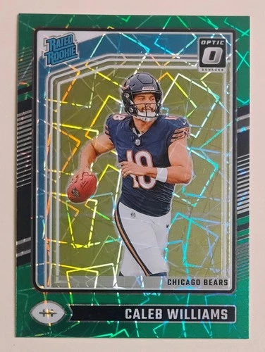 2024 Donruss Optic - Rated Rookie Caleb Williams #201 Green Velocity Prizm (RC)