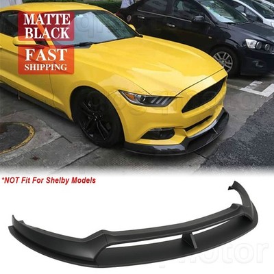 For Ford Mustang 2015-2017 AC Style Matte Black Replacement Front Bumper Lip Kit