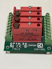 OPTO-22 G4PB4 I/O RACK with 4-G4ODC5R RELAYS FORM-A SPST-NO. WORKING TAKEOFF
