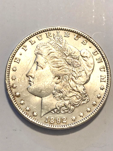 1892 - O Morgan Silver Dollar Uncirculated