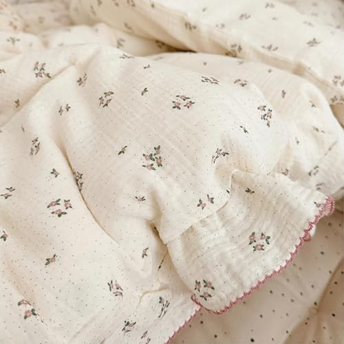  Chic Shabby Vintage Floral Duvet Cover Twin for Kids Twin (68"x86") Primrose