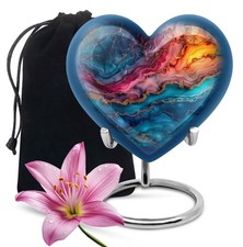 Red Abstract Unique Large Heart Urns For Human Ashes Adult Father