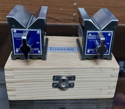 2 STCK. Präzisions-Magnet-V-Block abgestimmtes Paar Größe 3-1/8 Zoll x...