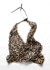 Savage X Fenty Women's On The Prowl Lace Teddy DH3 Beige/Chocolate Medium NWT