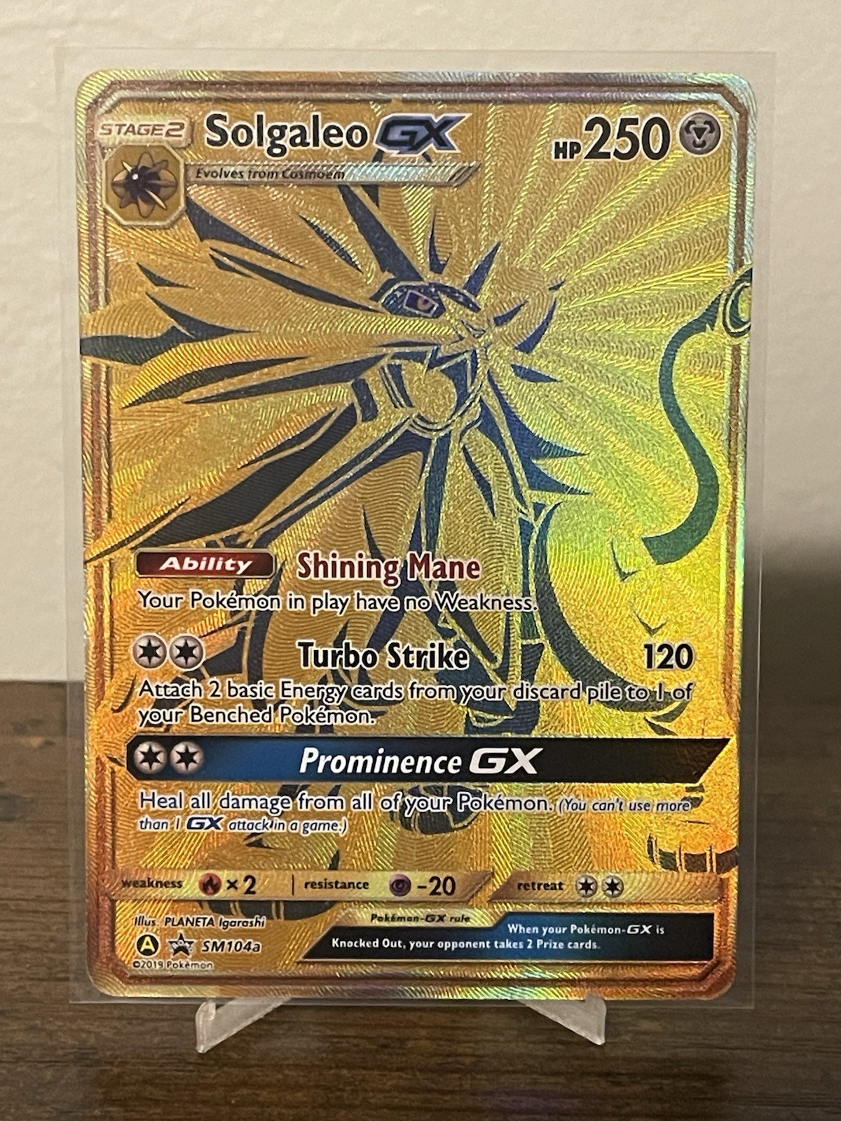 Pokémon TCG Solgaleo GX Black Star Promo Holo Card SM104a NM