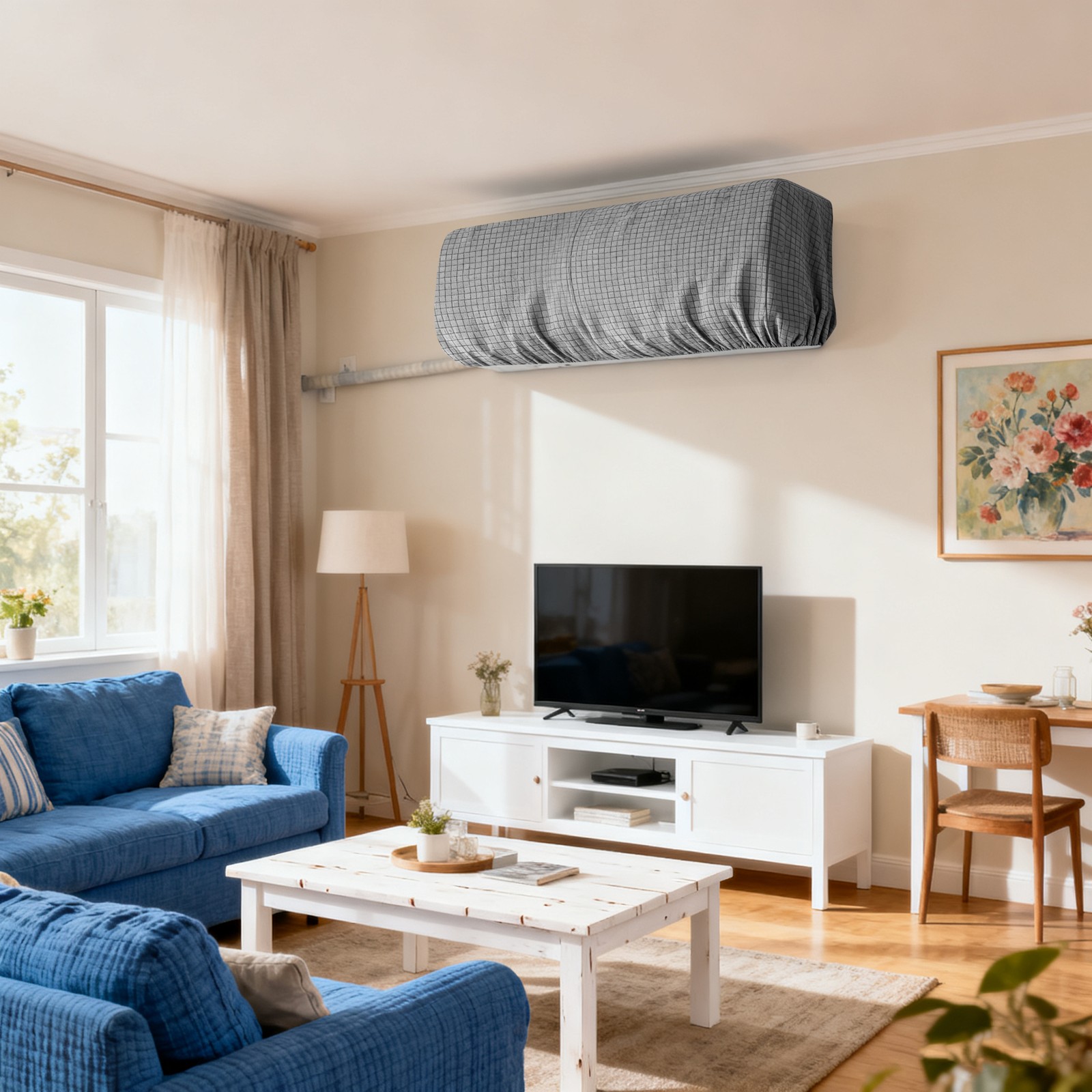 2PCS Heavy Duty Dustproof Air Conditioner Cover, Hanging Wall-Mounted AC 88–94cm