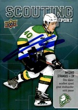 Antonio Stranges - Signed 2019-20 Upper Deck CHL Scouting Report Card #SR-4