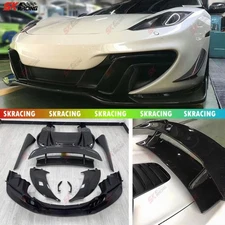 Half Carbon Fiber Front Rear Bumper Lip Wing Body Kits Fit 12-14 McLaren MP4-12C