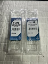 2) ORIGINAL!! CRUCIAL 512MB 200-PIN SODIMM MEMORY RAM CT6464X40B