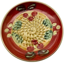 Artisan Garlic Grater Zester Rasper Plate Dish Ceramica Andaluza Rupi Spain 4.5"