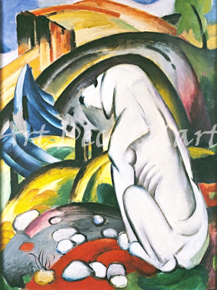 The White Dog-Marc - - ARTE DE PARED EN LIENZO O IMPRESO Foto 2 de 2