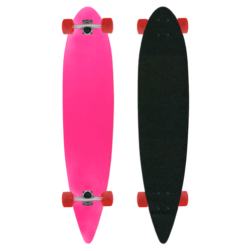 Moose Pintail 9" x 43" Longboard Neon Pink Complete - Picture 1 of 4