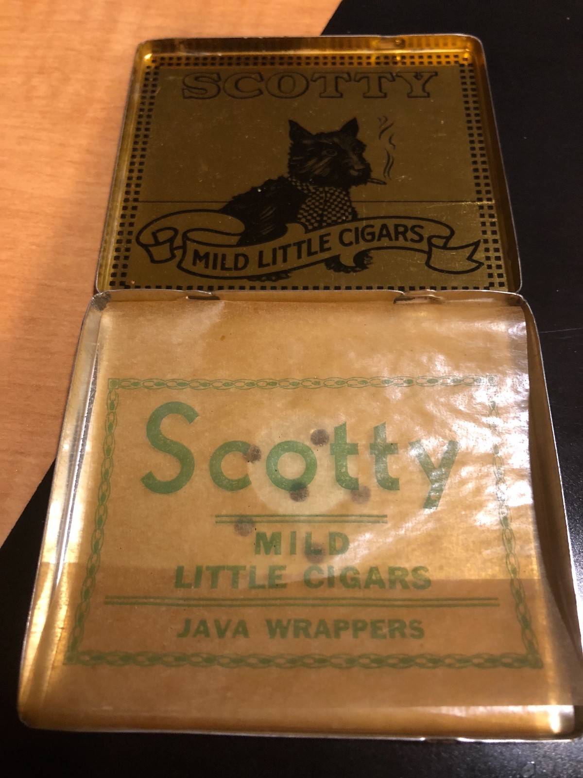 Vintage Cigar Advertising Tin, Scotty Mild Little Cigars, Barry, Quebec