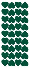 Dark Green Heart Hearts Stickers Sticker 1" DC20-613