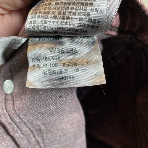 Levi's 541 Jeans Men's 36x24 (Measured) Red/Cranberry Acid Washed Marbled Dyed - Picture 9 of 9
