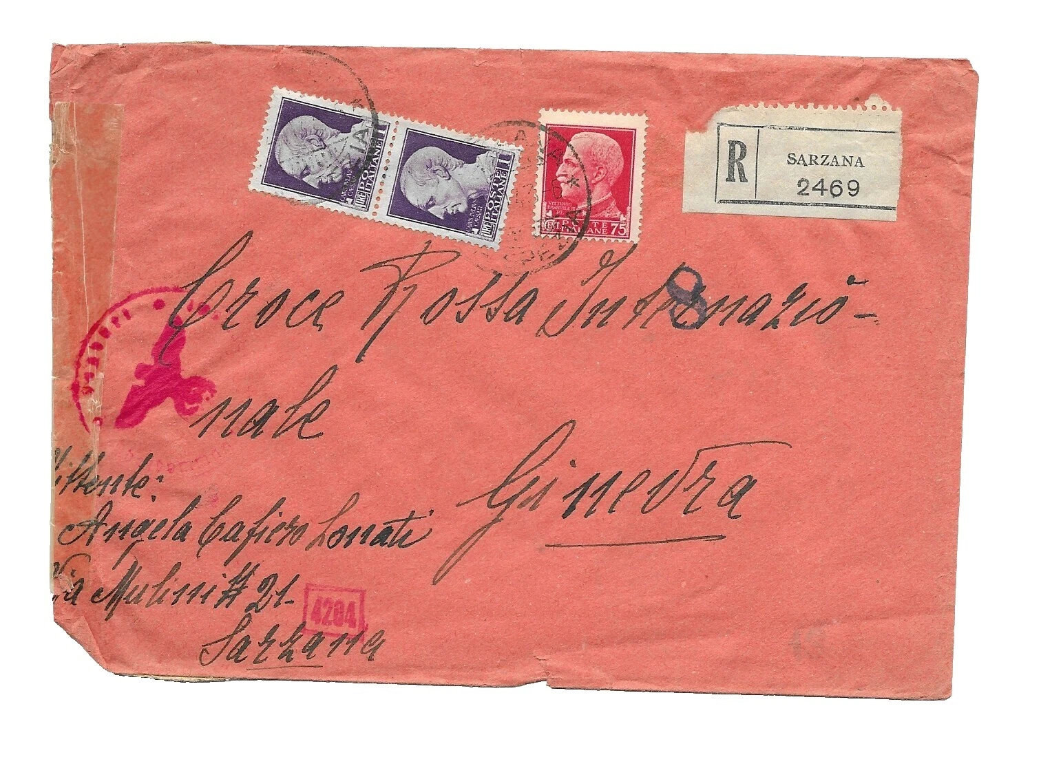 Used Red Cross Postal History Stamps