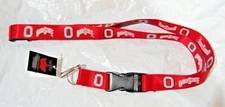 NCAA Ohio State Buckeyes Gray O w/Curved Name Lanyard 23" Long 1" Wide by Aminco
