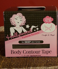 Hollywood Fashion Secrets Body Contour Tape for DEEP Skin Tone New